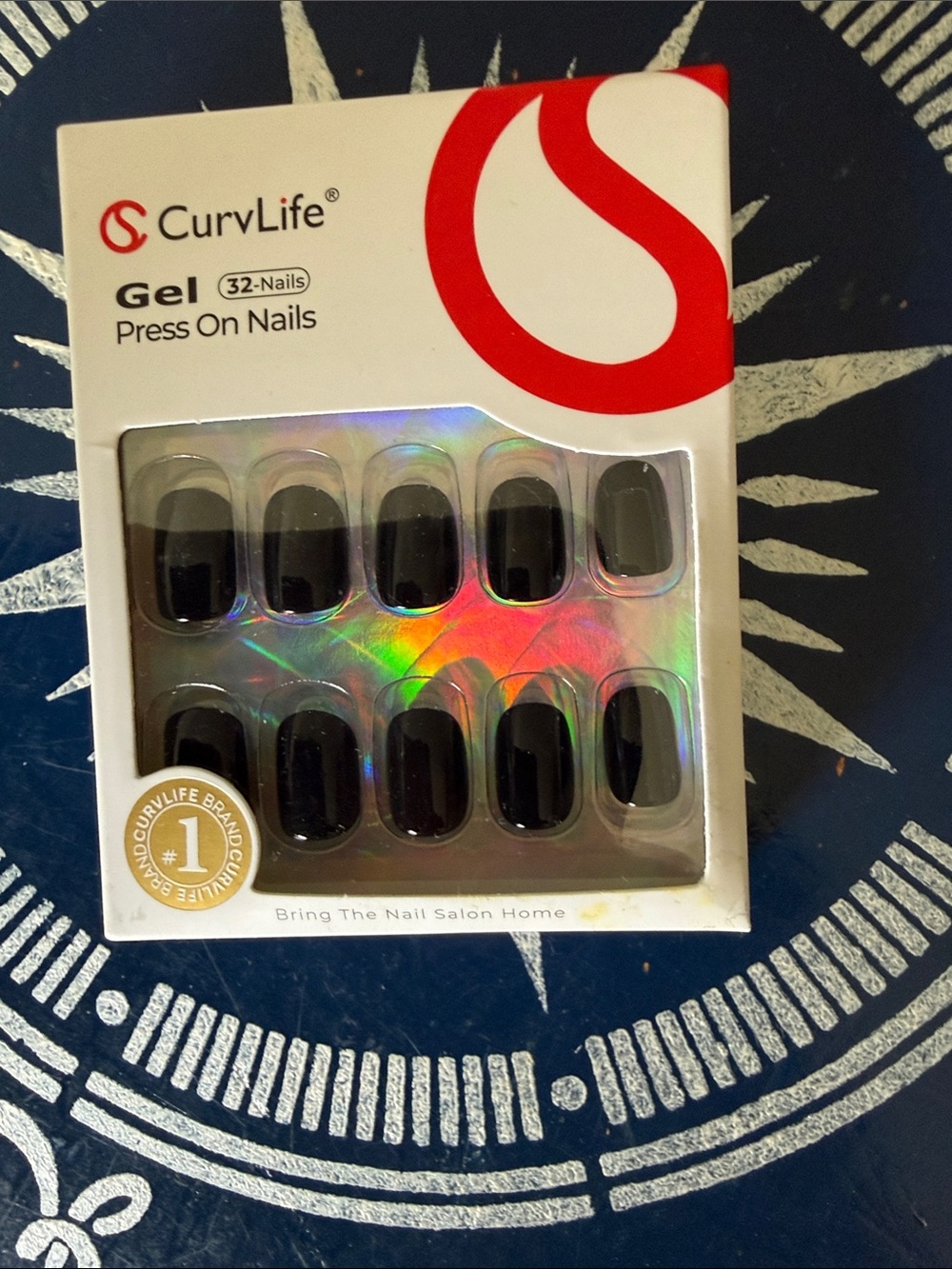 Black Gel Press-On Nails – 32 Pack